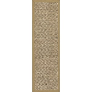 Kaelie Casual Seagrass Area Rug Beige 2 ft. 6 in. x 8 ft. Runner Rug