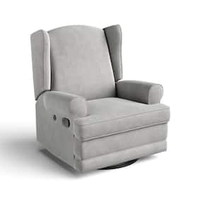 Serenity Steel Wingback Upholstered Recline Glider