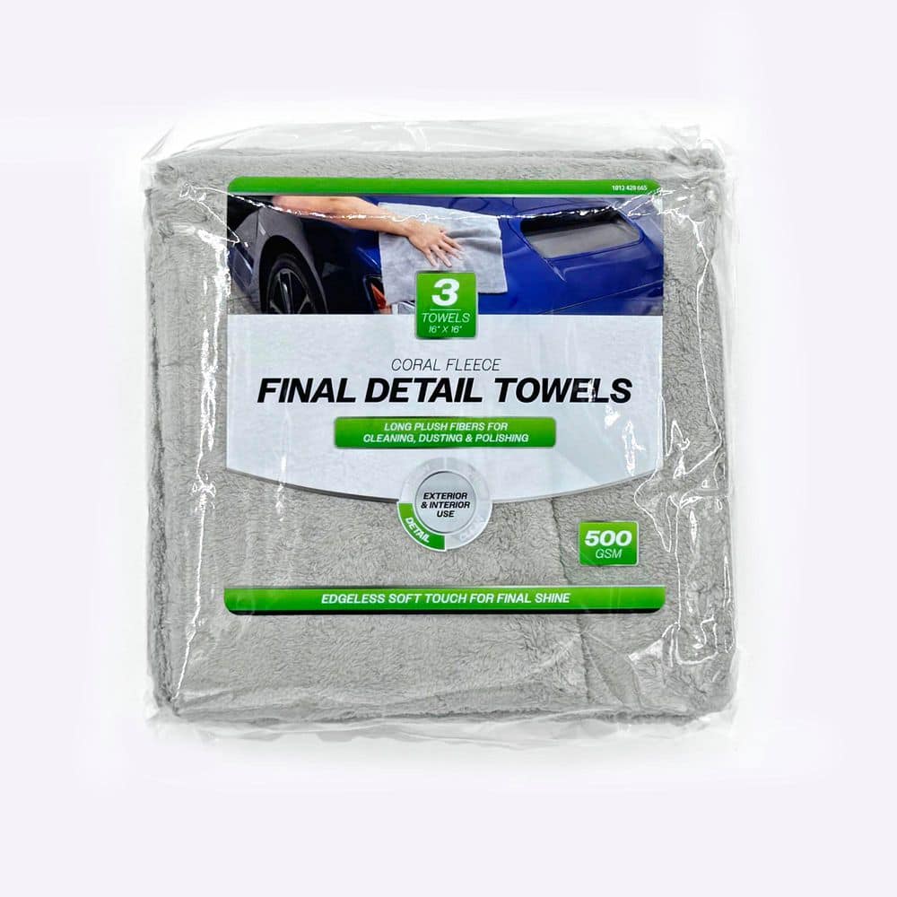 Coral Fleece Final Detail Towels 3PK MPX-686743 - The Home Depot