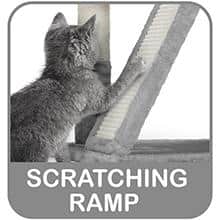 Beige 37-Inch Multi-Level Cat Tree with Sisal Scratching Posts