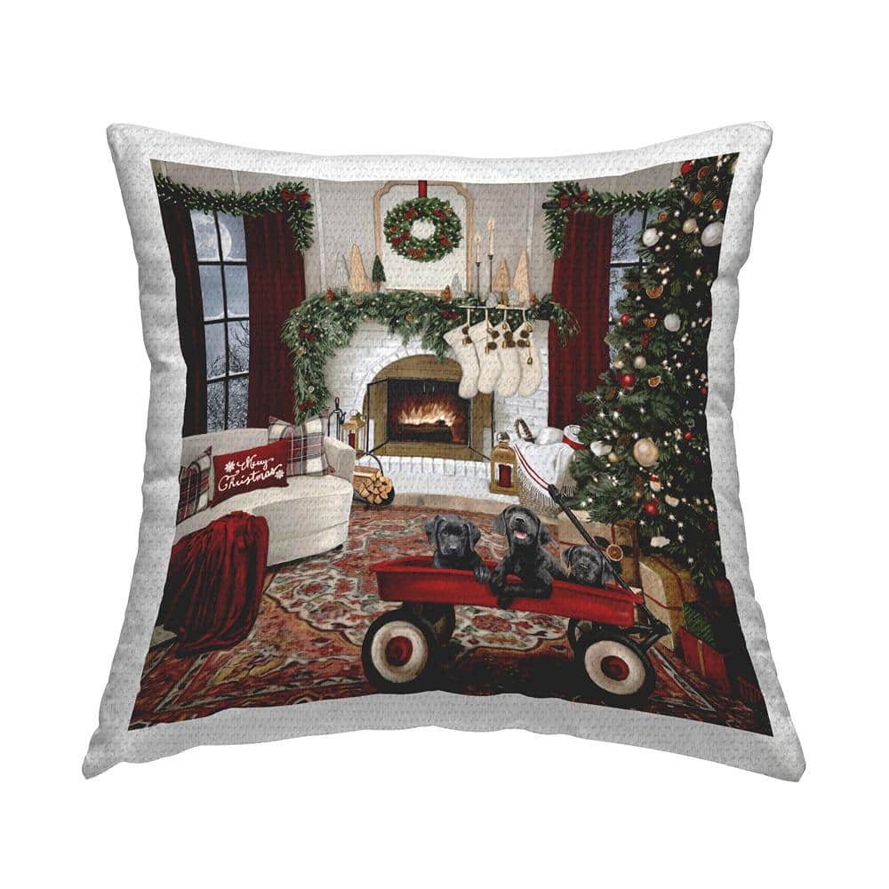 Christmas Hearth Lounge Red Square Outdoor Throw Pillow price history on PriceWatchPro