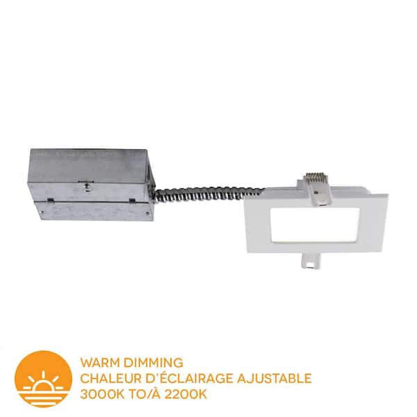 Unbranded Bazz Slim 4 in. White Integrated LED Recessed Fixture Kit