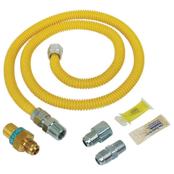 BrassCraft Safety+PLUS2 (1/2 in. O.D.) Gas Dryer and Range Installation Kit w/ Thermal Excess Flow Valve (60,500 BTU)