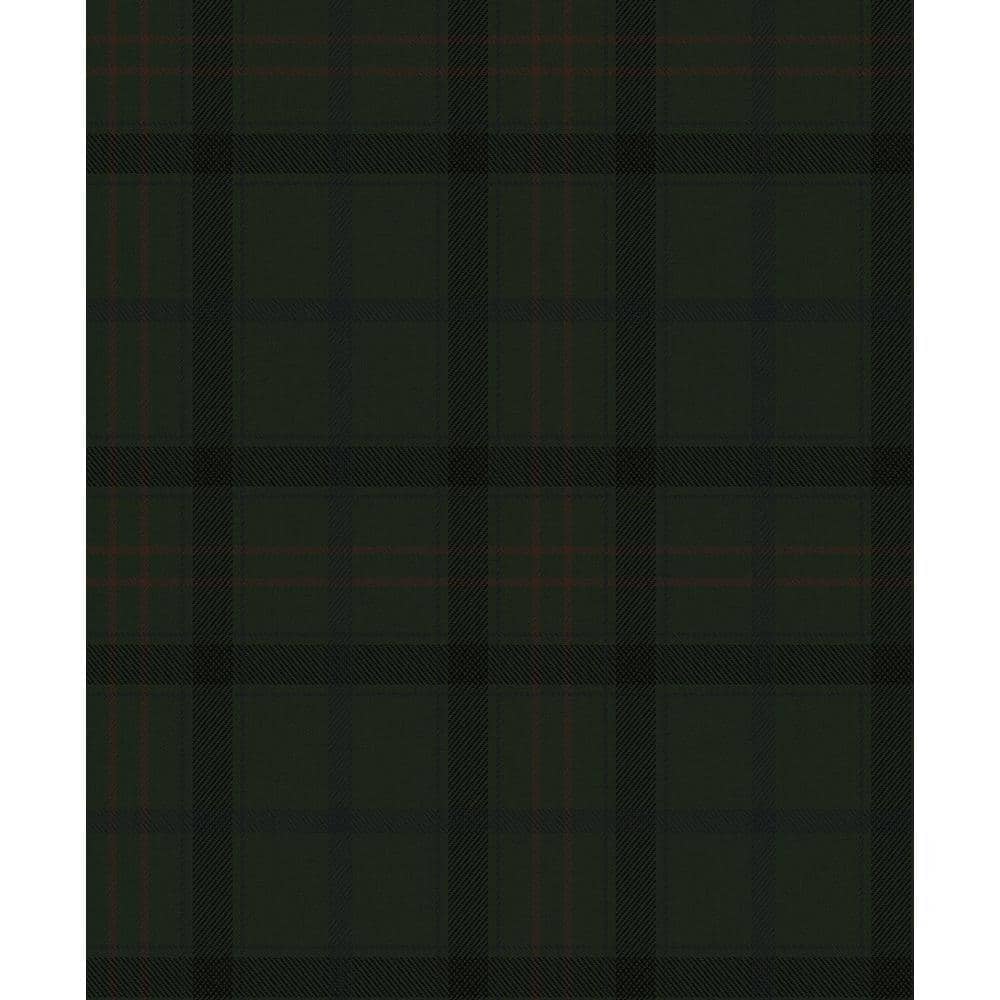 Greenery Plaid Self-Adhesive Vinyl Wallpaper Roll
