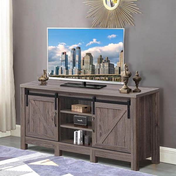 Costway 47 in. Deep Taupe TV Stand Fits TV's up to 55 in. with