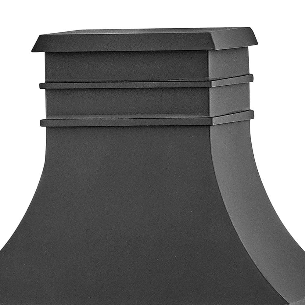 Museum Black Aluminum Outdoor Wall Light with Clear Seedy Glass