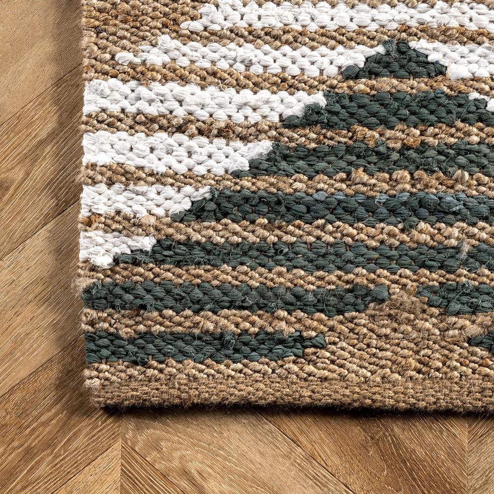 Braided Olive Cotton 25" Easy Care Decorative Pillow