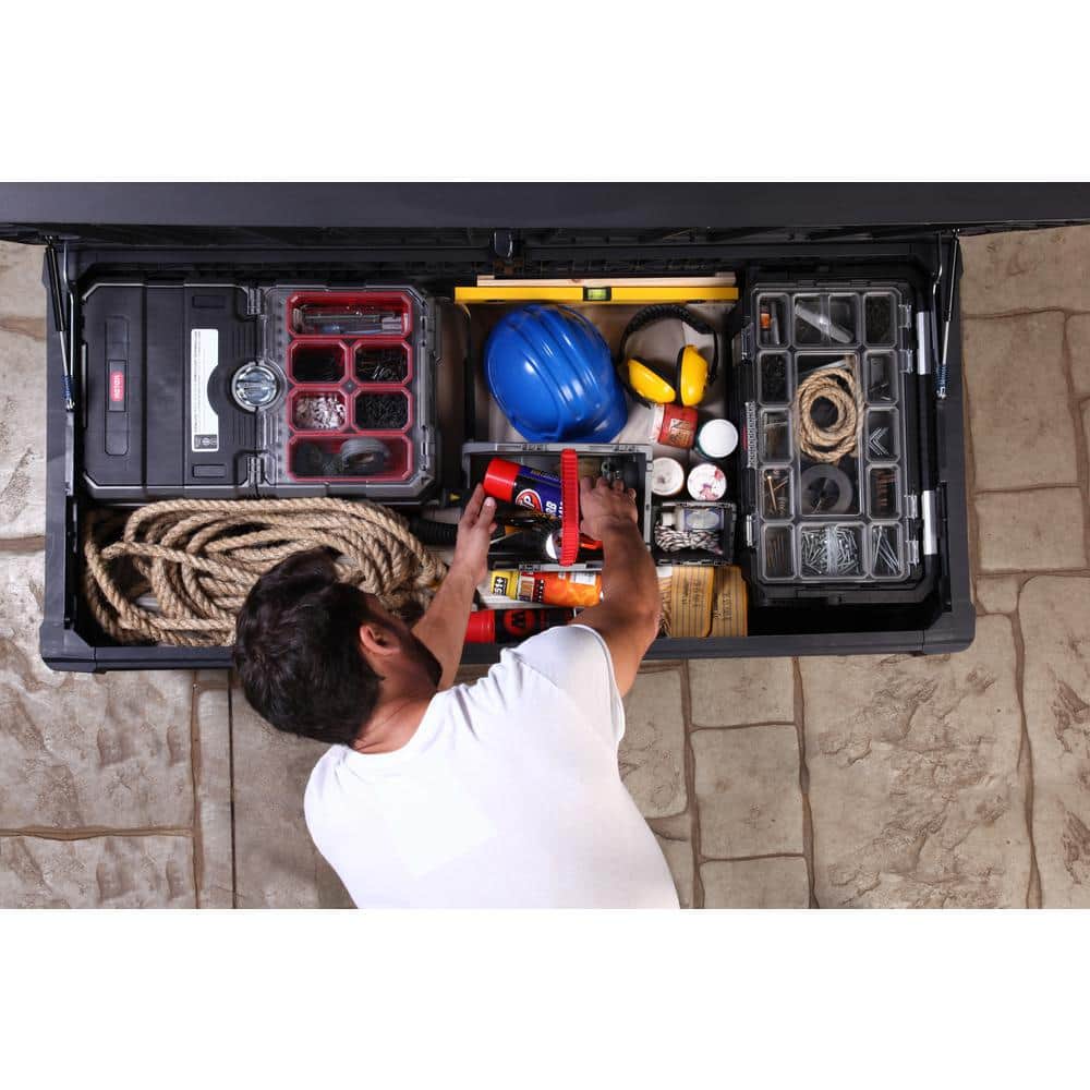 Gray Lockable Plastic 150-Gallon Deck Box