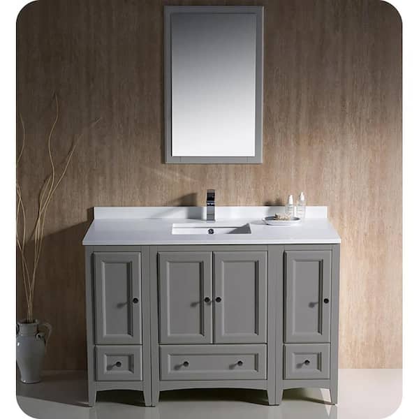 Fresca Oxford 48 in. W Traditional Bath Vanity Cabinet Only in Gray