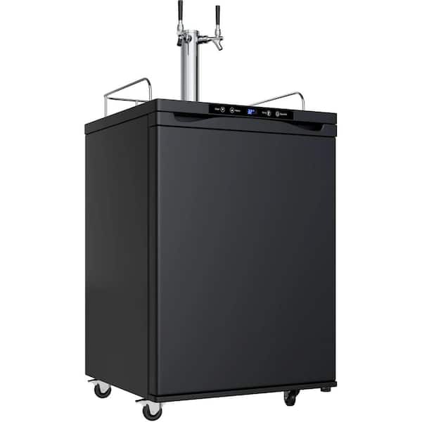 Double Tap 24 in. Full Size Beer Keg Dispenser with Digital Display in Black