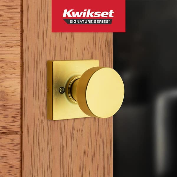 Pismo Satin Brass Square Half-Dummy Door Knob