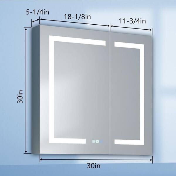 ExBrite 30 in. W x 30 in. H Medium Rectangular Silver