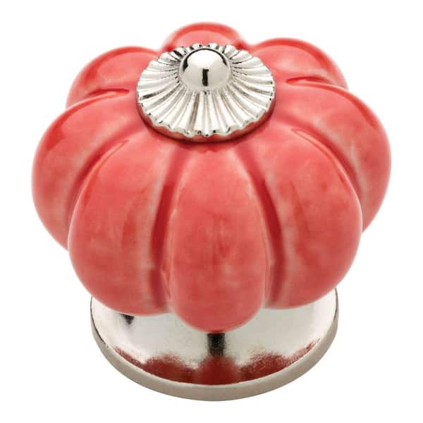 Liberty Ceramic Melon 1-1/2 in. (38 mm) Coral Round Cabinet Knob
