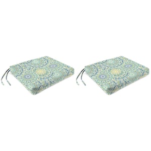 19 in. L x 17 in. W x 2 in. T Outdoor Rectangular Chair Pad Seat Cushion in Alonzo Fresco (2-Pack)