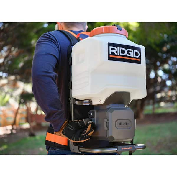 Ridgid 18-Volt Cordless Battery 4 gal. Backpack Chemical Sprayer with 2.0 Battery and Charger