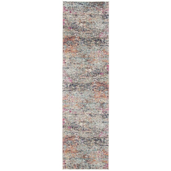 SAFAVIEH Madison Black/Gold 2 ft. x 14 ft. Runner Rug