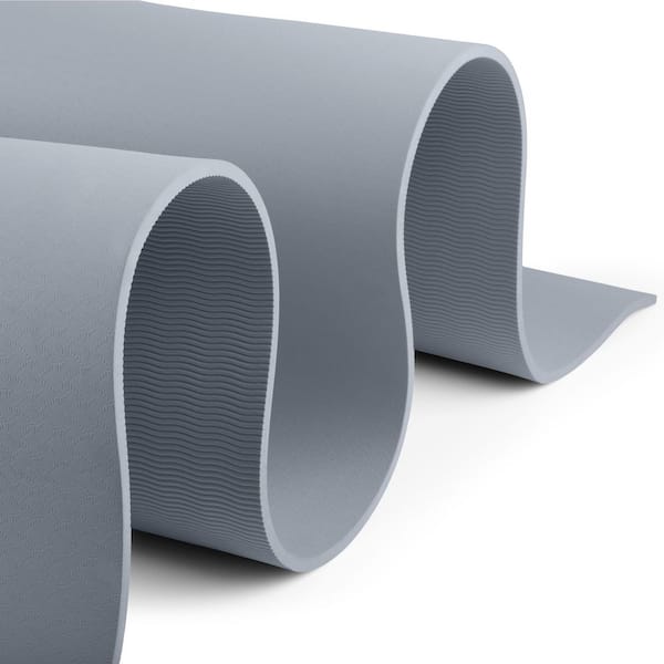 6 ft. L x 4 ft. W - 8mm Thick - 24 Sq. Ft. Non-Slip Large Yoga Workout Mat by Wakeman (Blue) - Gym Flooring Mat