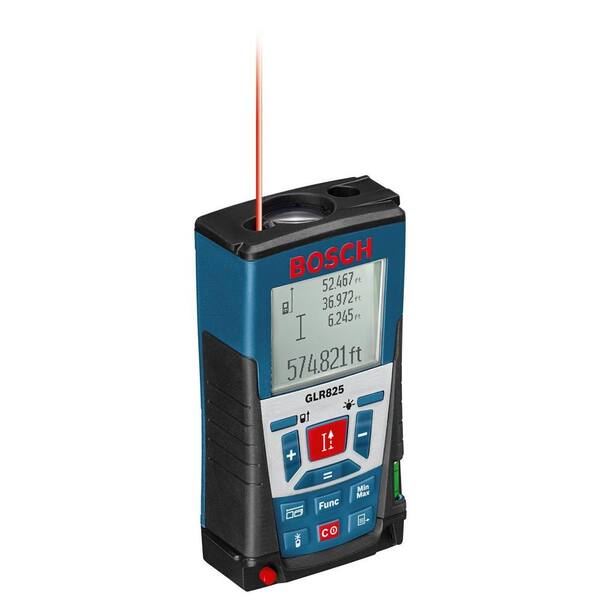 Bosch 825 ft. Laser Distance Tape Measuring Tool with Integrated Viewfinder and 11 Measuring Modes - The Depot