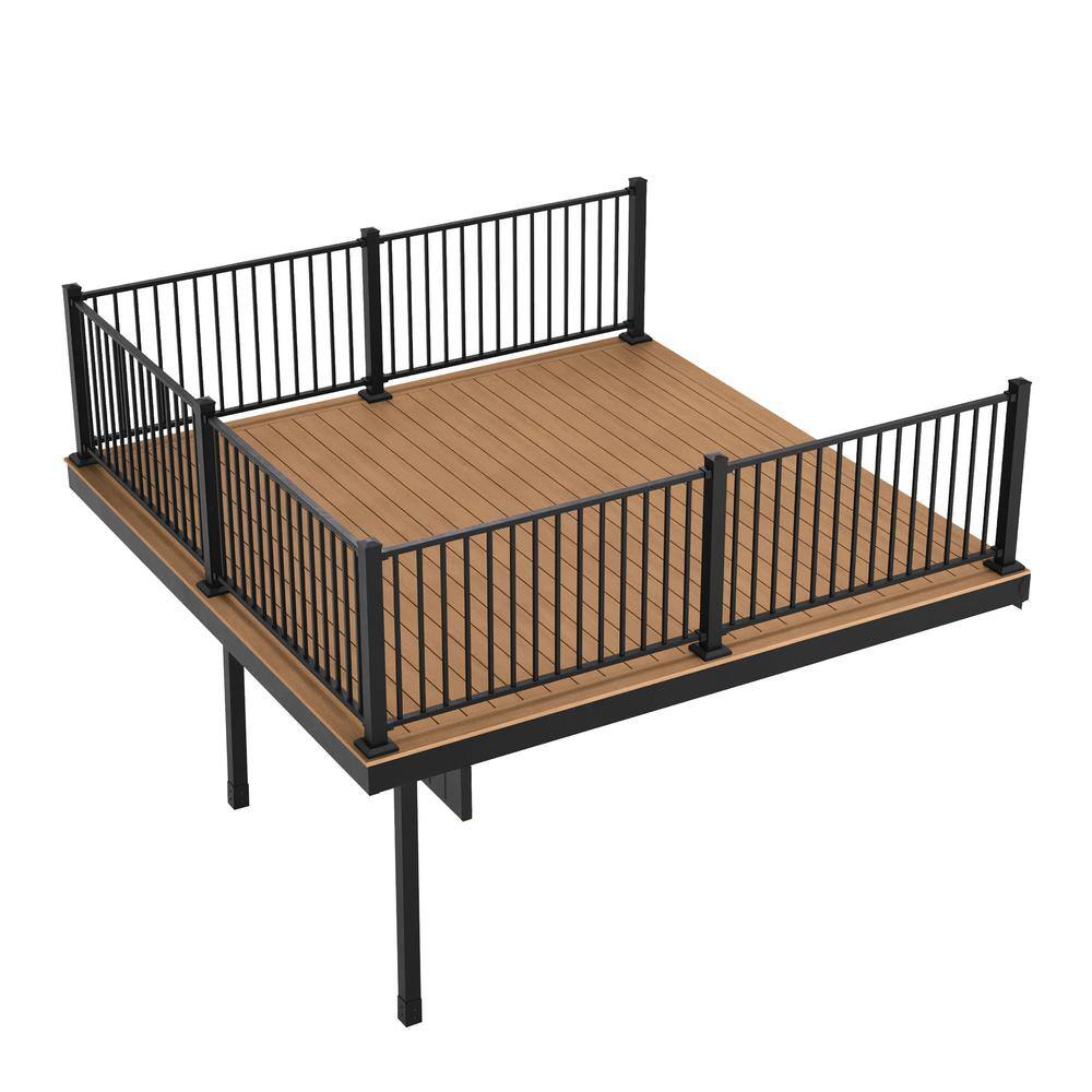 FORTRESS Apex Attached 12 ft. x 12 ft. Himalayan Cedar PVC Deck Kit