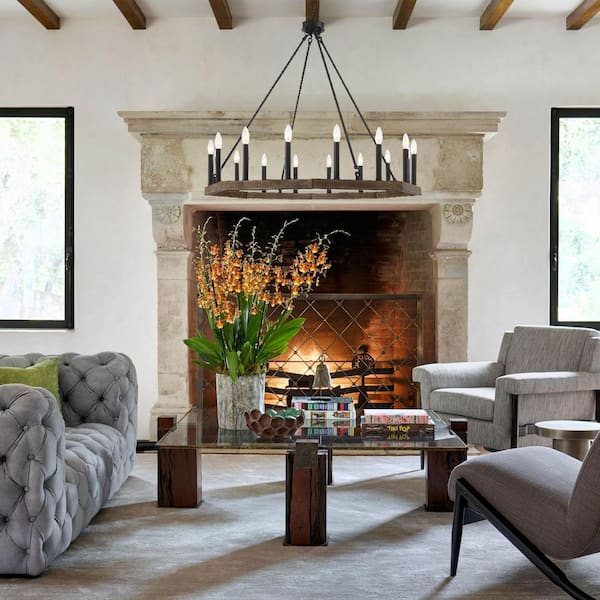 wagon wheel chandelier restoration hardware