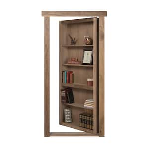 4 in. x 1.5 in. x 0.25 in. Steel Black Powder Coated Flush Mount Hidden Bookcase Door Hardware with Removable Pin