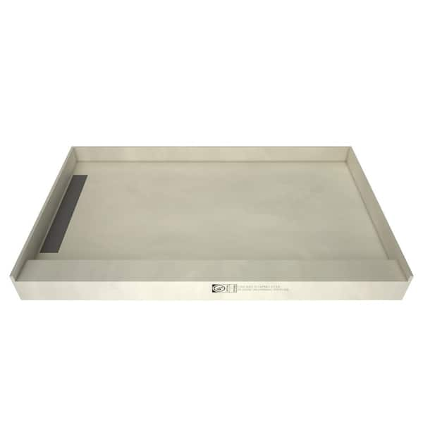 Tile Redi WonderFall Trench 48 in. L x 36 in. W Alcove Single Threshold Shower Pan Base with Left Drain in Tileable Trench Grate