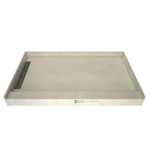 WonderFall Trench 36 in. x 60 in. Single Threshold Shower Base with Left Drain and Tileable Trench Grate