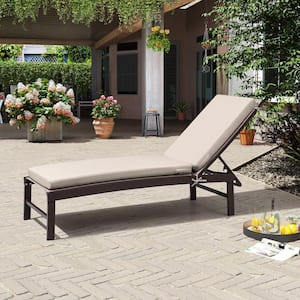 Outdoor lounge chair leisure polyester chair cushion in Beige