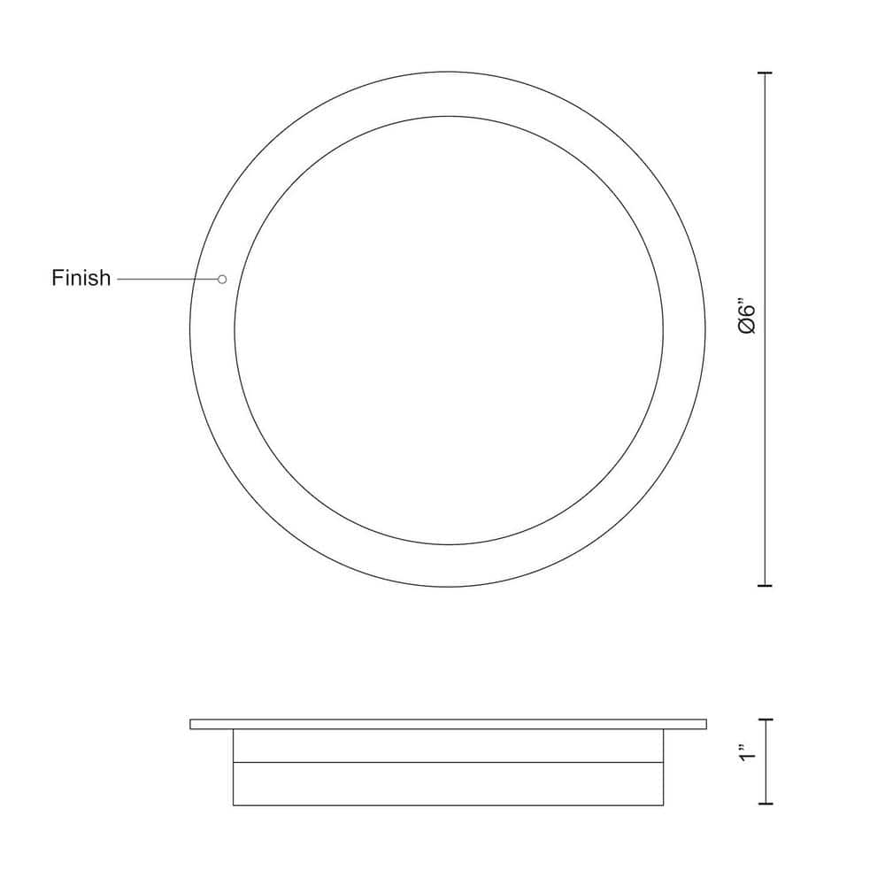 Stockton Slim White Aluminum LED Flush Mount for Indoor/Outdoor