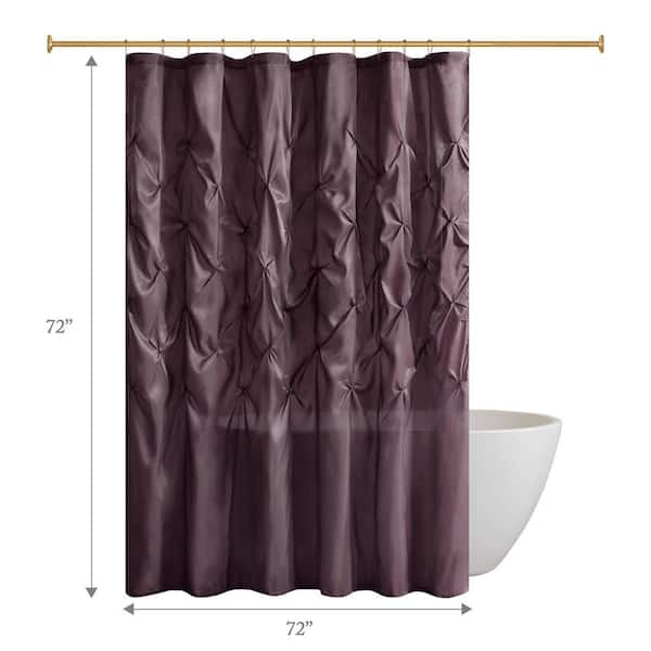 Madison Park Jacqueline Plum 72 in. Shower Curtain MP70-440 - The