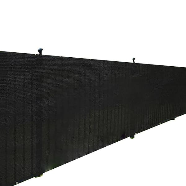 Privacy Screen 6' x 50' Plastic Fence Shade Cover with Brass Grommets Heavy Duty Outdoor Back Yard Black Customizable