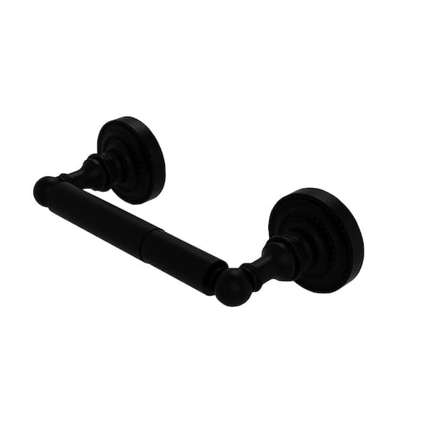Allied Brass Dottingham Collection Double Post Toilet Paper Holder in Matte Black
