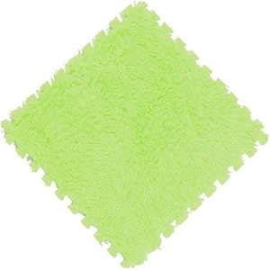 16 Pcs Foam Floor Mat Square Interlocking Carpet Tiles Play Mat Soft Climbing Area Rugs, 12 x 12 x 0.4 Inch GREEN