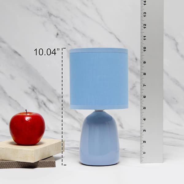 Simple Designs 10.04 in. Sky Blue Tall Traditional Ceramic Thimble
