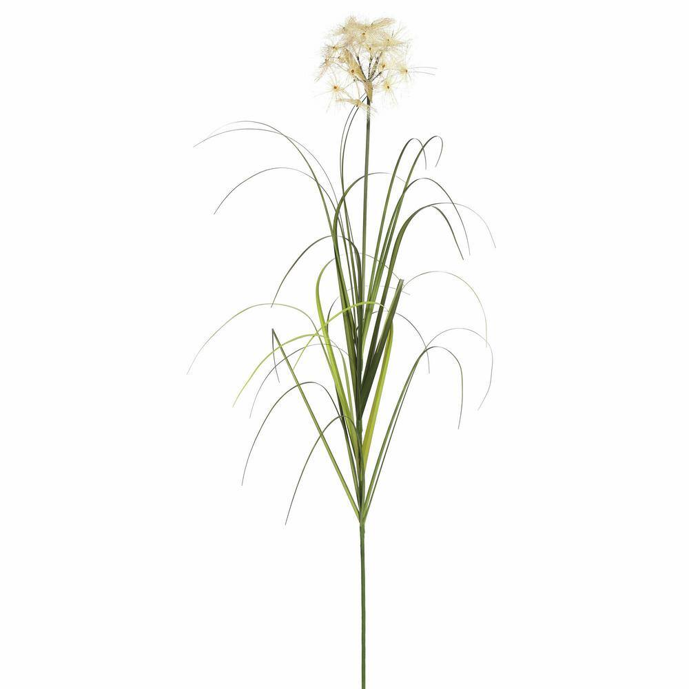 Elegant 48" Cream Dandelion and Green Grass Potted Arrangement