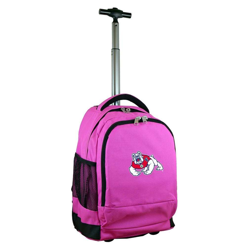 Denco NCAA Fresno State 19 in. Pink Wheeled Premium Backpack CLFRL780
