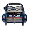  Stealth 2 Gallon Ultra Quiet Air Compressor, 3/4 HP Oil-Free  Peak 125 PSI 60 Decibel Air Compressor,2.8 CFM @ 40 PSI 1.8 CFM @ 90 PSI  Silent Portable Long Life Electric