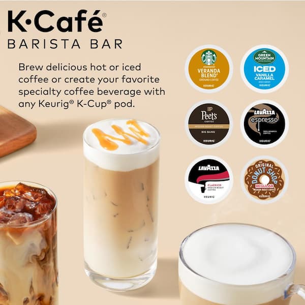 Keurig - Cafe Barista Bar Single Serve Cup Black Coffee Maker with frother
