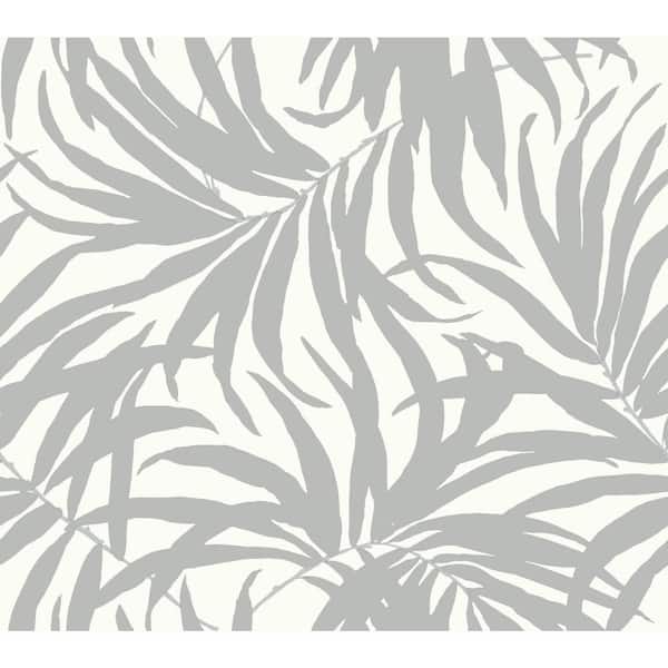 York Wallcoverings Metallic Bali Leaves Peel and Stick Wallpaper 45 sq ft