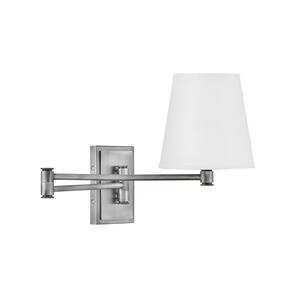 Beale 7.0 in. 1-Light Antique Nickel Wall Sconce