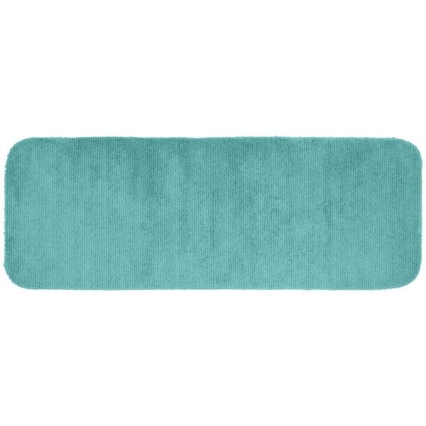 Garland Rug Glamor Sea Foam 22 in. x 60 in. Washable Bathroom Accent Rug