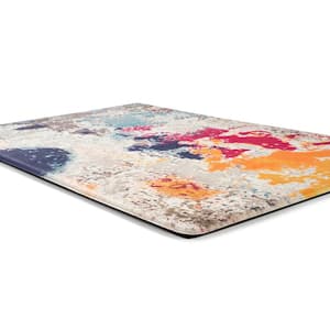 Multi Modern Abstract 18 in. x 47 in. Anti Fatigue Standing Mat