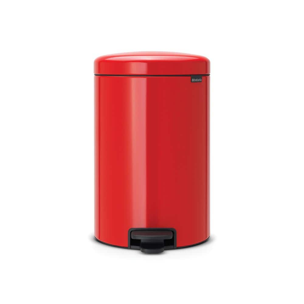 Brabantia 5.3 Gal. Passion Red Step-On Trash Can 111860 The Home Depot