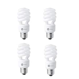 60-Watt Equivalent Spiral Non-Dimmable CFL Light Bulb Daylight (4-Pack)