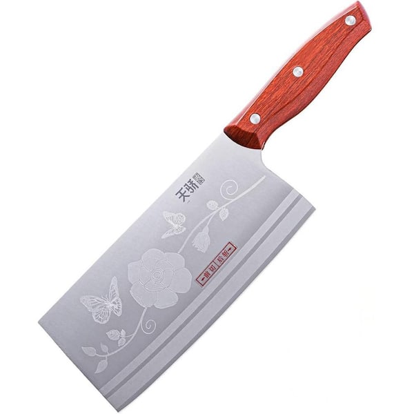 7.4 in. Meat Cleaver Knife, Ultra Sharp Chinese Chef's Knives, Full-Tang Chopping Knife