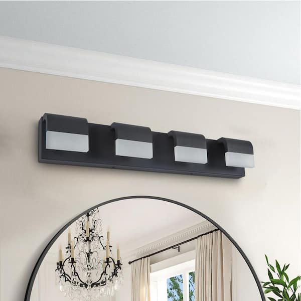 29.9 in. 4-Light LED Vanity Lights Modern Bathroom Vanity Lighting Over Mirror Bath Wall Lighting