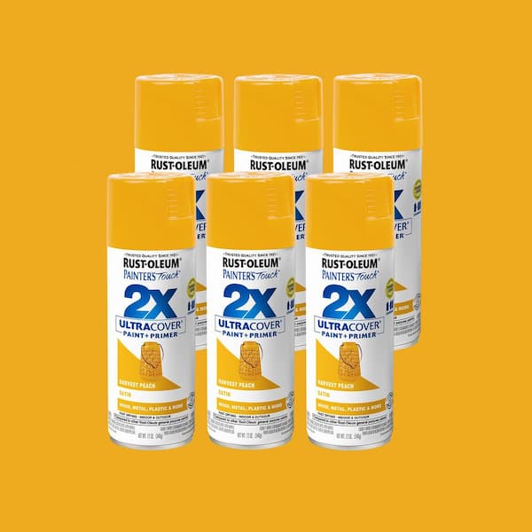 12 oz. Satin Harvest Peach General Purpose Spray Paint (Case of 6)
