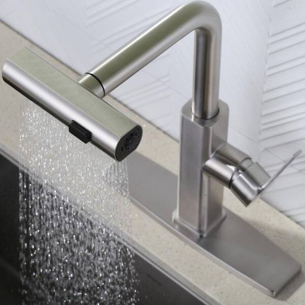 IVIGA 14.8 in. H Single Handle Pull Down Sprayer Kitchen Faucet