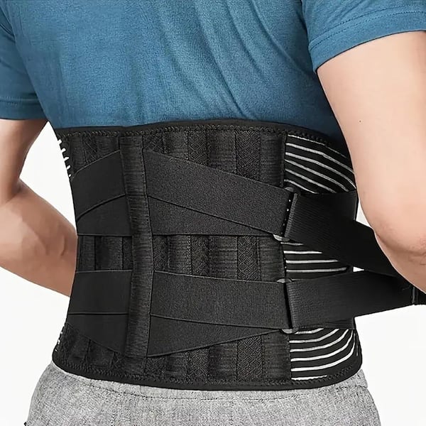 Wellco Extra Large Unisex Magnetic Posture Corrector Back Brace for Back Pain Relief, Black