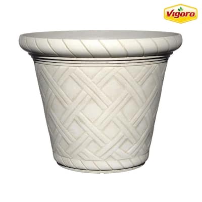 Trendspot 10 in. Dia Ivory Rivage Ceramic Decorative Pot CR10853-10B - The  Home Depot